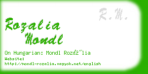 rozalia mondl business card